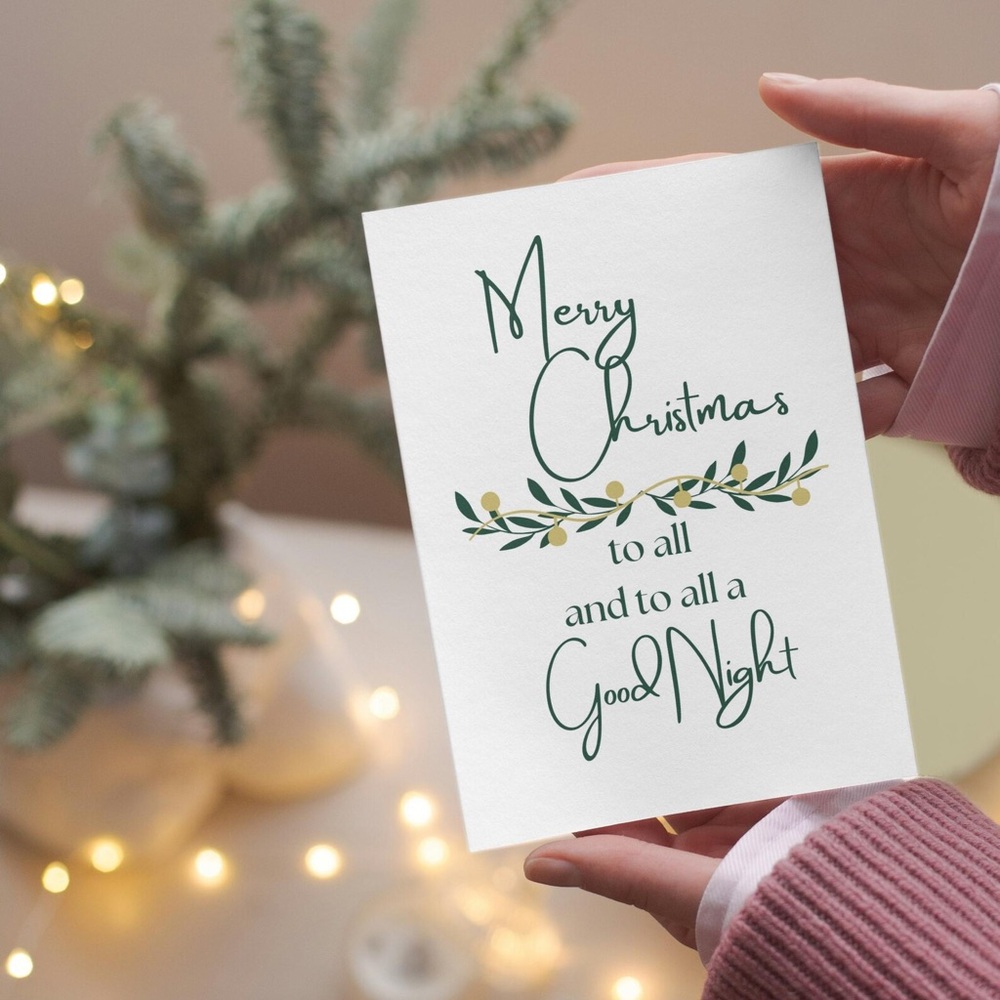 NEW Merry Christmas 5x7 Holiday Print - Christmas Home Decor - Seasonal Gift